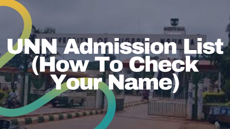 Unn Admission List - Featured Image