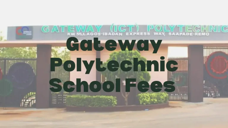 Gateway Polytechnic school entrance; school fees information.