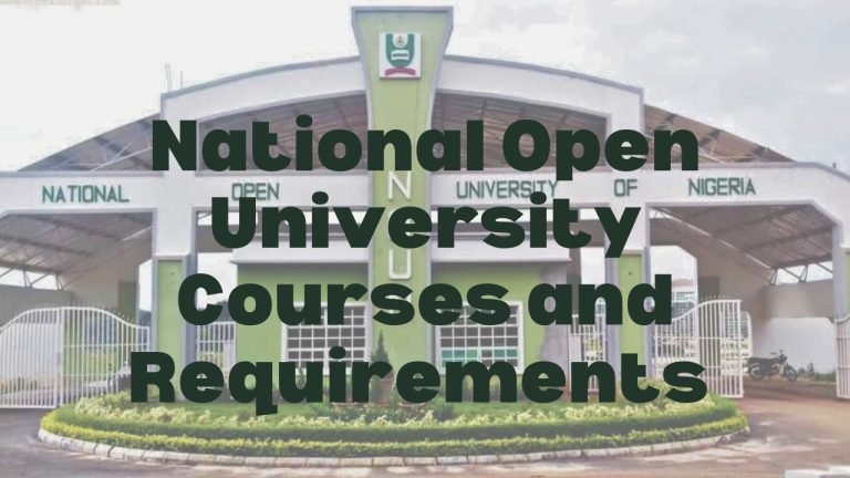 national open university courses and requirements