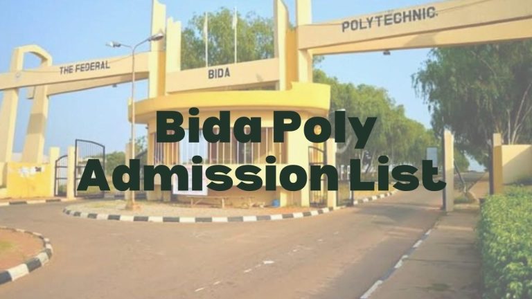 Bida Poly Admission list