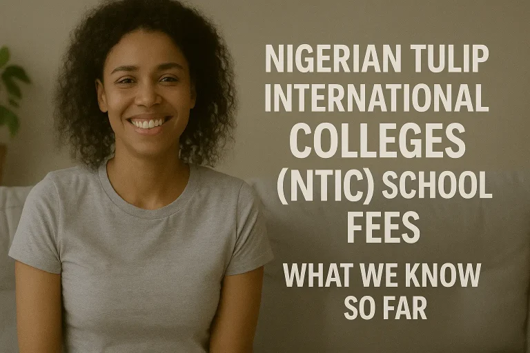 Smiling woman, Nigerian Tulip International Colleges (NTIC) school fees information.
