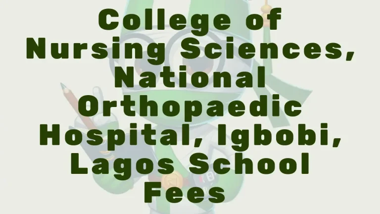 College Of Nursing Sciences National Orthopaedic Hospital Igbobi Lagos School Fees - Featured Image
