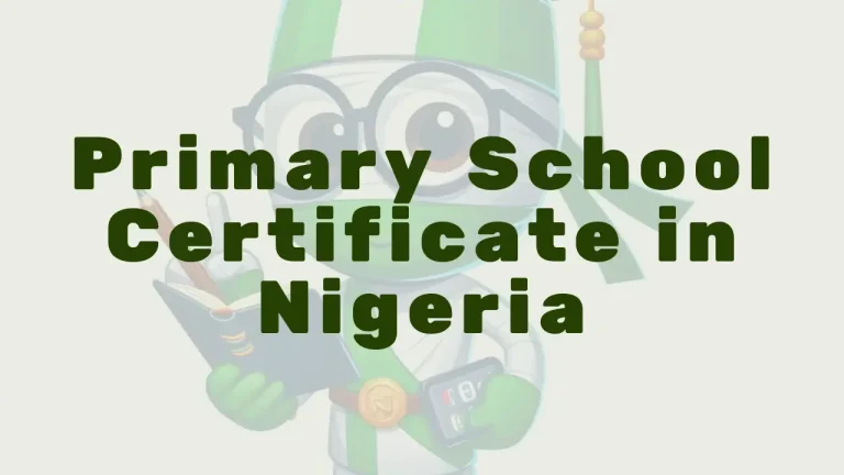 Primary School Certificate in Nigeria (First School Leaving Certificate): Complete Guide
