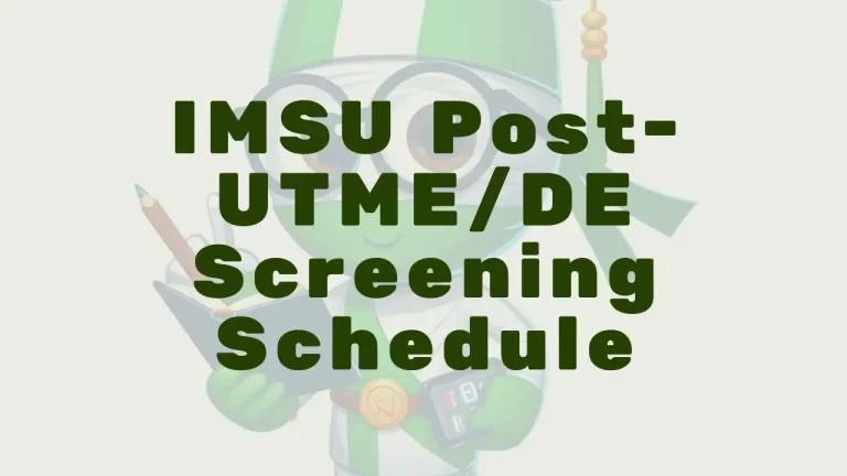 Imsu Post Utme Screening Schedule 2026 - Featured Image